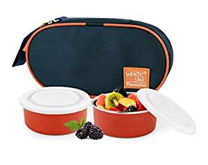 Buy Microwave Safe Lunch Box (Stainless steel inside and Plastic ...