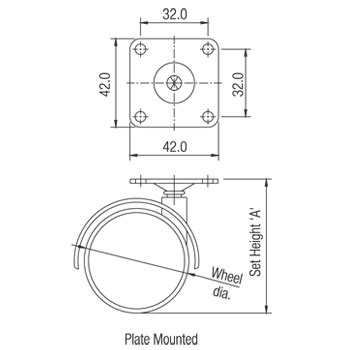 Twin Wheel Castor