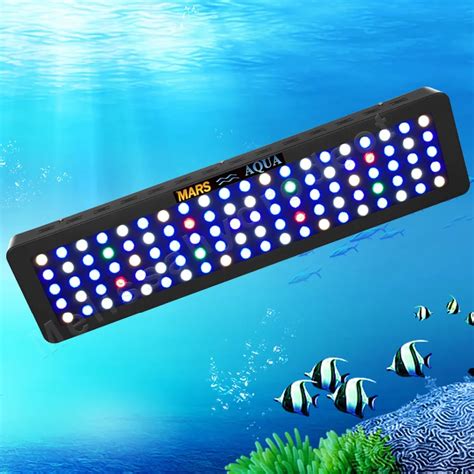 Buy Marshydro Dimmable 300W LED Aquarium Light Full Spectrum Reef Coral ...