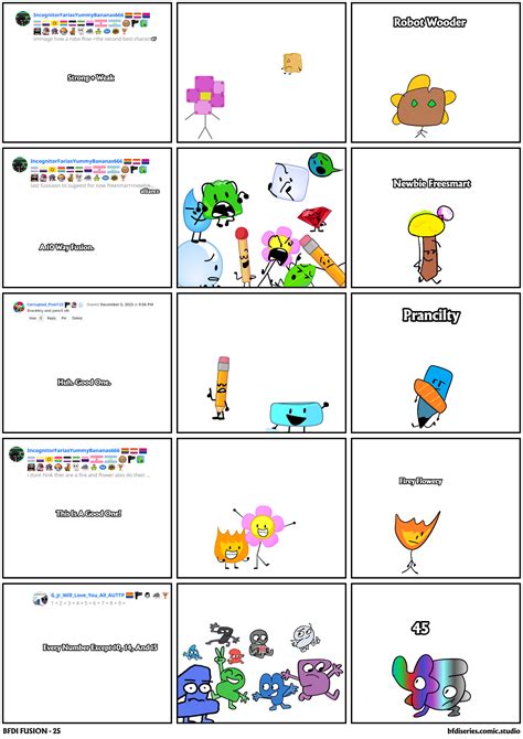 BFDI FUSIONS - Comic Studio
