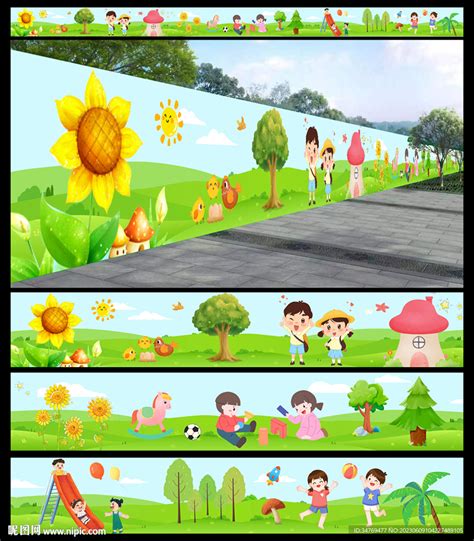 幼儿园墙画 的图像结果