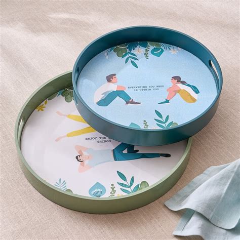 Buy Raisa Aurora Wooden Printed Serving Tray - 35x4.5cm from Home ...