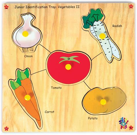 Skillofun Wooden Junior Identification Tray Water Animals II with Knobs ...