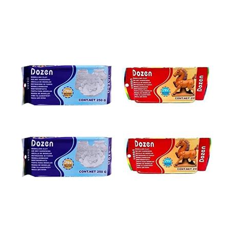 Dozen Modelling Clay Air Dry Terracotta 250 Grams Each of Brown and ...