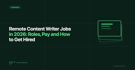 Remote Content Writer Jobs in 2026: Roles, Pay and How to Get Hired