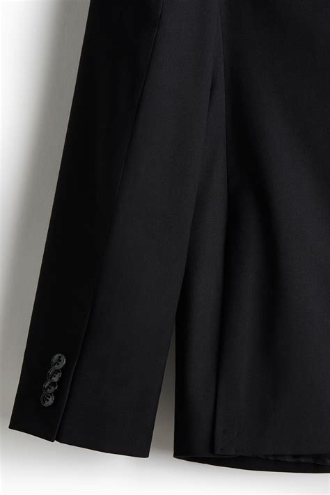 Men’s Black Regular Fit Single-breasted jacket | H&M IN