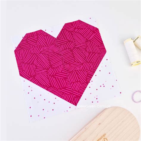 Heart Quilt Block Tutorials 的图像结果