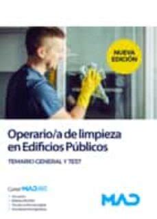 OPERARIO/A DE LIMPIEZA EN EDIFICIOS PÚBLICOS. (libro del 2023). Escrito ...