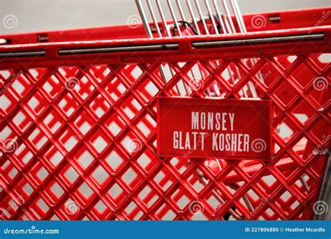 Monsey Glatt Kosher Red Plastic Supermarket Cart Editorial Image ...