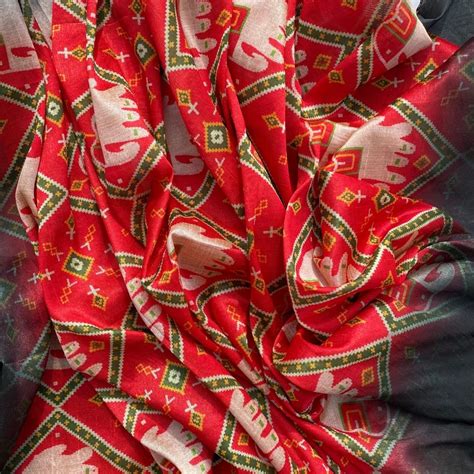 Red Black White Patola Print Silk Dupatta – anokherang