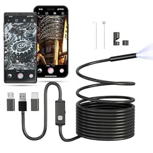 Zorzel 3-in-1 Mobile Endoscope HD Camera, USB Cable with IP67 ...