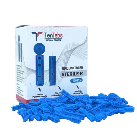 TenTabs Round Blood Lancets for Glucose Testing | Accurate Blood Sugar ...