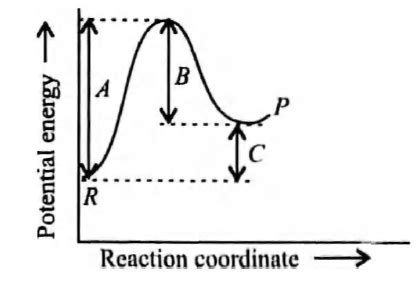 The potential energy diagram for a reaction X arrow Y is given. A and C ...
