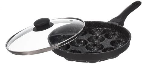 Buy Amazon Brand - Solimo Aluminium Non-Stick Appam Patra - 12 Cavities ...