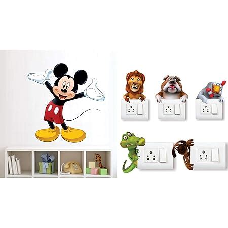 Walltech Combo Pack of Wall Stickers Cute Mickey Mouse (Covering Area ...