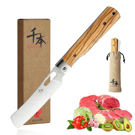 Buy SENBON 440A stainless steel Ultra sharp pocket foldable Japanese ...