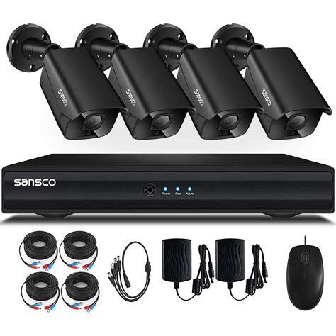 [Outdoor Approved] SANSCO 1080p HD CCTV Camera Systems, 4CH Home/Office ...