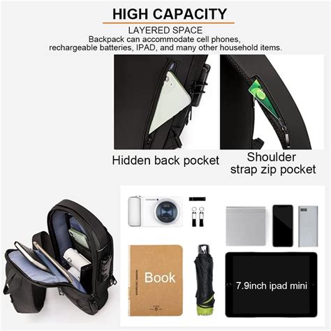 Anti-Theft Chest Bag for Men with USB Charging Port Crossbody Sling Ba ...