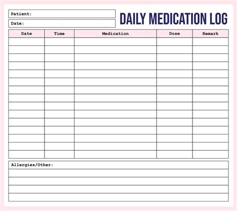 8 Best Images of Printable Medication Sheet - Printable Medication Log ...