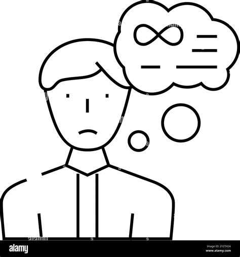 middle ages crisis man line icon vector illustration Stock Vector Image ...