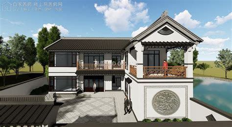200平米新中式大宅别墅设计图，即可独秀于乡，又能兄弟合建