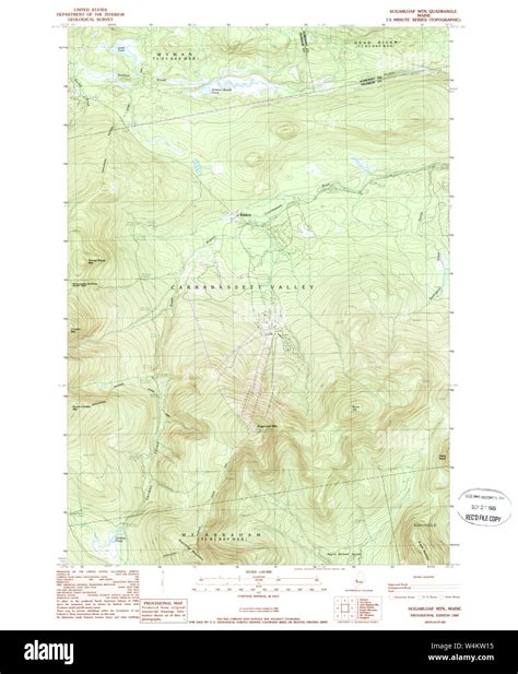 Maine USGS Historical Map Sugarloaf Mtn 460942 1989 24000 Restoration ...