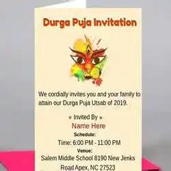 50+ Durga Puja Invitation Messages