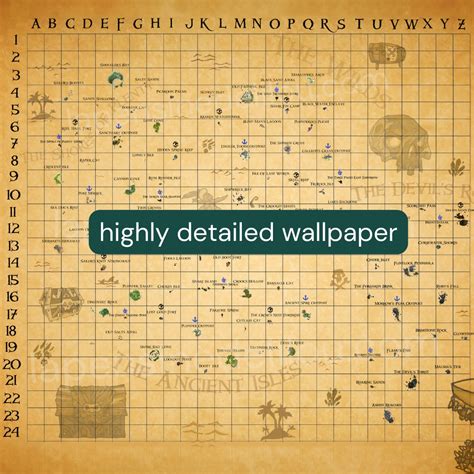 Sea of Thieves 4k Wallpaper High Quality, High Detail Map Updated 2023 ...