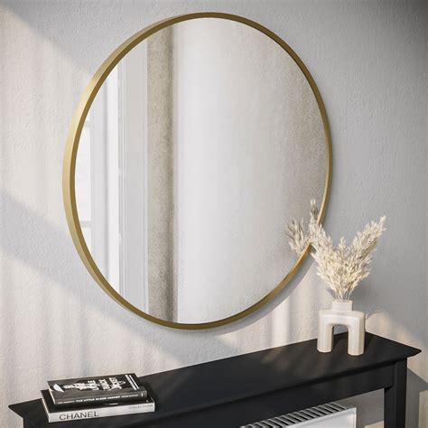 Large Gold Round Mirror 80Cm at Donald Blanton blog