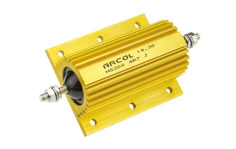 HS200 4R7 J Arcol | Arcol, 4.7Ω 200W Wire Wound Chassis Mount Resistor ...