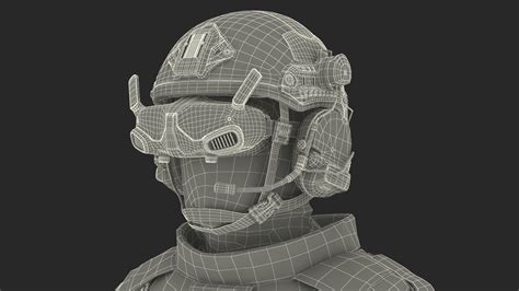 3D model FPV Drone Military Operator in Desert Camouflage Uniform Fur ...