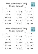 Directed Numbers Addition 的图像结果