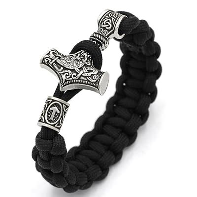 Buy Mjolnir Viking Thor Hammer Paracord Amuletceltic Rune Knot Amulet ...