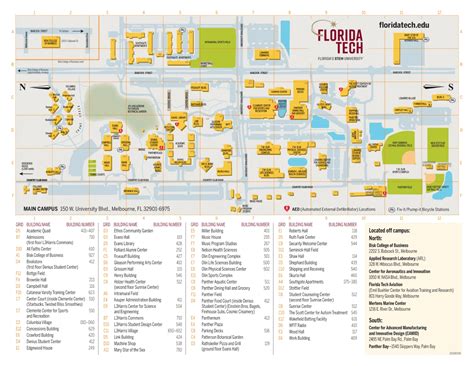 Florida Institute of Technology Campus Map - All Maps
