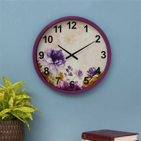 Buy Casablanca Floral Print Wall Clock from Home Centre at just INR 799.0