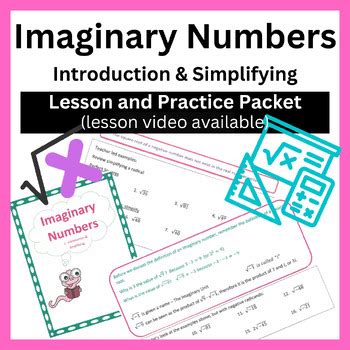 Image result for Imaginary Numbers Worksheet with Answers