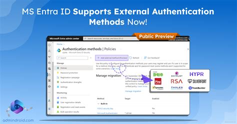 Image result for Entra ID External Authentication Methods