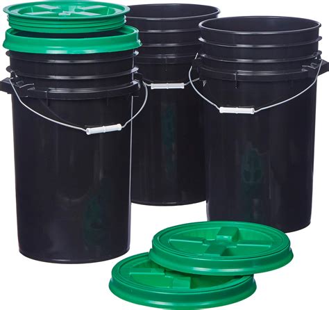 Amazon.com: Consolidated Plastics 2 Gallon Food Grade Buckets & Gamma ...