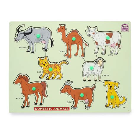 Hilife Domestic Animal Knobbed Puzzle – The Moms Darling Baby Shop