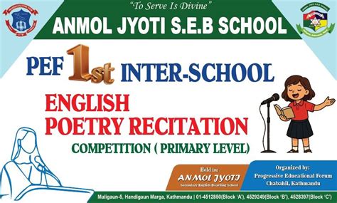 PEF Primary Level Inter-school English Poetry Recitation Competition ...