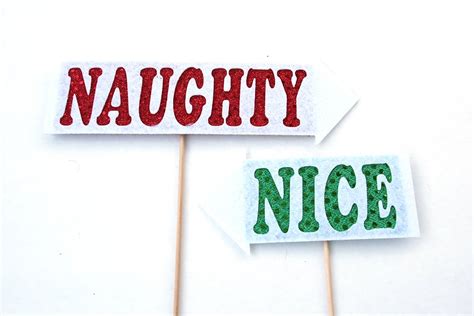 Buy KraftX Christmas Photo Booth Props Naughty and Nice Signs for Ugly ...