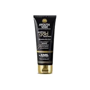 Ayouthveda Sparkling 100 ml Gold Face Wash With 24k Gold & Saffron ...