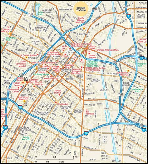 Map Of Downtown La