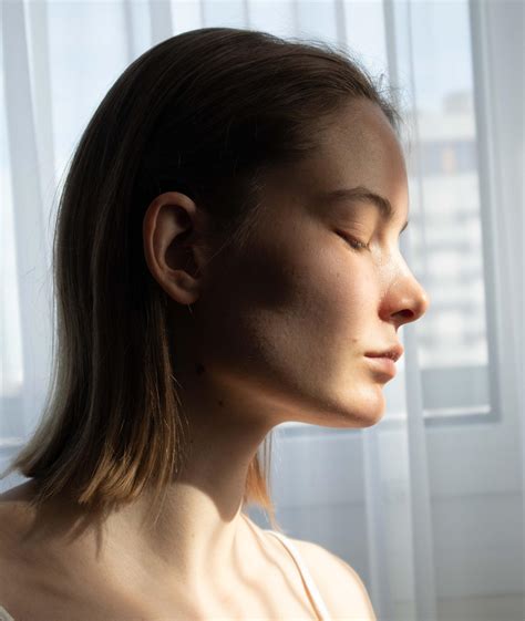 Woman Side Profile Eyes Closed