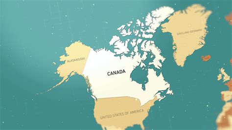 Animated Map Of Canada Usa Alaska Greenland Stock Footage SBV-353561482 - Storyblocks