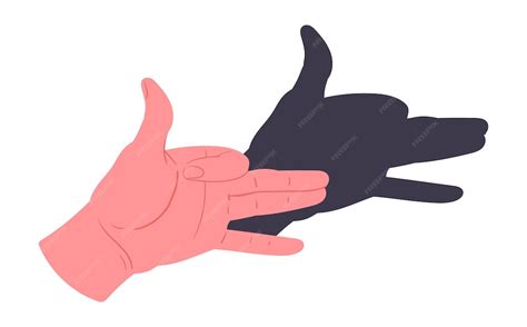 Hands shadow gesture cartoon shadow theatre gesture dog puppet pose ...