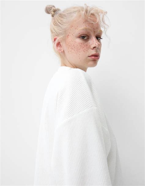 Ribbed mock neck sweater - BSK Teen | Bershka