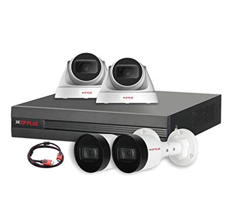 Buy CP Plus 4 IP 2MP CCTV Camera Kit (a Useful Mix of 2 IP Dome Cameras ...