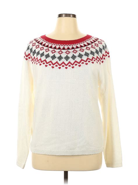 Talbots White Pullover Sweater Size XL - 76% off | ThredUp