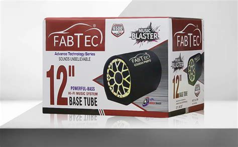 FABTEC 12 Inch High Power Active Super Car Bass Tube Subwoofer with ...
